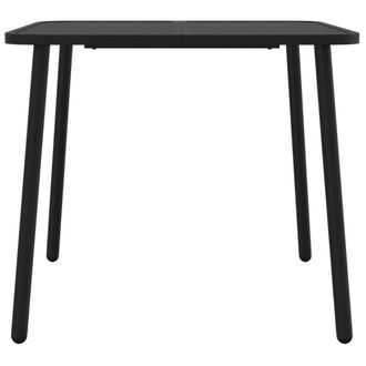 Berkfield Home Garden Table Anthracite 80x80x71 cm Steel in Black | Size: 80 x 80 x 71 cm