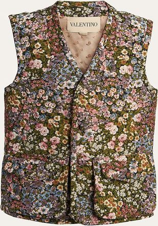 Valentino Garavani Mens Apres LHiver Jacquard Gobelin Waistcoat