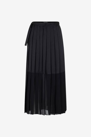 Fabiana Filippi Midilanger Falten-Wickelrock aus Cr&ecirc;pe