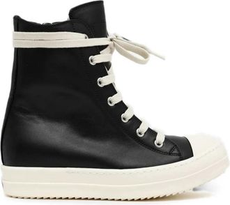 Rick Owens Schoenen, Dames, Zwart, 40 EU, Leer, Sneakers