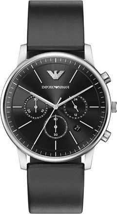 Emporio Armani Minimalist Black Dial Mens Watch AR11774