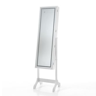 Oresteluchetta Espejo Con Almacenamiento Y Led T&aacute;ctil Blanco Mate Atlanta