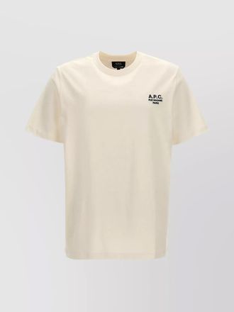A.P.C. organic cotton embroidered logo crew neck t-shirt