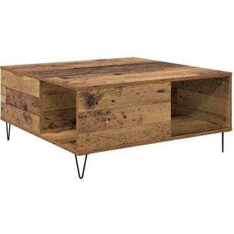 vidaXL Coffee Table Old wood 80 x 80 x 36.5 cm Engineered wood vidaXL