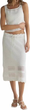 Bella Dahl Crochet Midi Skirt In White