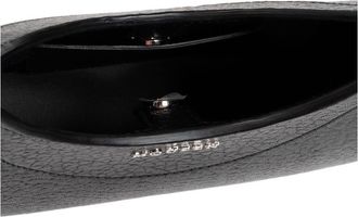 Alexander McQueen Womens Mcqueen T-Bar Mini Handbag Black Lambskin Handbags Hand Bags