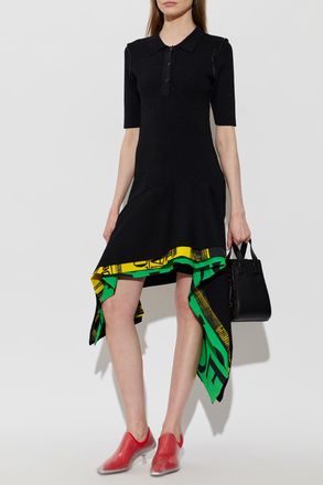 Loewe Asymmetric Polo Dress, Womens, Black