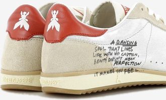 Patrizia Pepe Sneakers in nappa con lettering silver / red