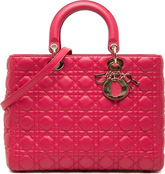 Dior Pre-owned Dior Large Lambskin Cannage Lady Satchel Ladies W6Q5EUCA9QHOTL71