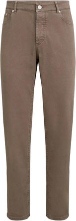 Brunello Cucinelli Broek met knoopsluiting en vijf zakken - Bruin