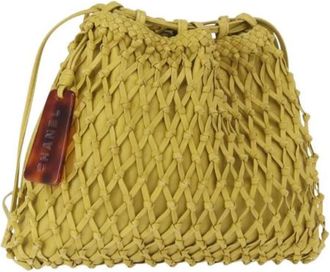 Chanel Pre-owned Vintage Bucket Bag - Dames - Vintage Tas - Geel - ONE Size - Leer - Vintage