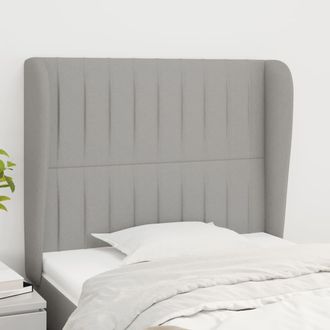vidaXL Cabecero Con Orejas De Tela Gris Claro 103x23x118/128 Cm Vidaxl