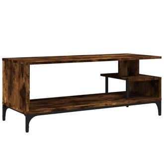 vidaXL Vidaxl - Mueble De Tv Madera De Ingenier&iacute;a Y Acero Negro 102x40x41 Cm