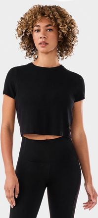 Tavi Ribbed Tee in Ebony at Nordstrom, Size X-Small