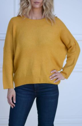 Pink Martini Cover Your Basics Sweater In Mustard