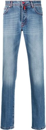 Kiton mid-rise straight-leg jeans - men - Spandex/Elastane/Cotton/Cotton - 33 - Blue