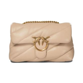 Pinko Love Puff Classic CL - Dames - Schoudertassen - Bruin - ONE Size - Leer - Tassen