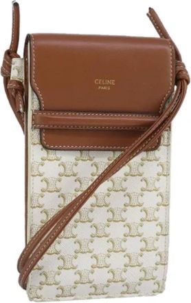 Celine Pre-owned Vintage Pouch - unisex - Vintage Schoudertas - Wit - ONE Size - Leer - Vintage