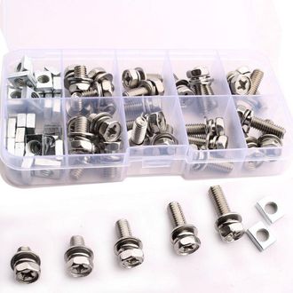 OEM 60 Piezas (30 Juegos) De Tornillos Y Tuercas Para Bater&iacute;as De Motocicleta, Tuercas Y Pernos Para Terminales De Bater&iacute;as De Motocicleta M6x10/12/16/18/