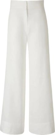 Andres Otalora Pantaloni svasati a gamba ampia - Bianco