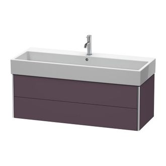 Duravit Duravit Xsquare Mueble De Pared 118.4x 46.0 Cm, 2 Cajones, Para Lavabo Vero Air 235012, Color (frente/cuerpo): Berenjena Seda Laca Mate - Xs419709494
