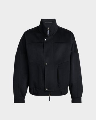 Giorgio Armani Men & apos;s Cashmere-Blend Bomber Jacket