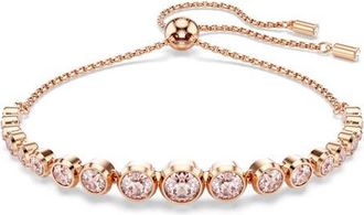 Swarovski Imber Crystal Slider Bracelet in Pink at Nordstrom, Size Medium