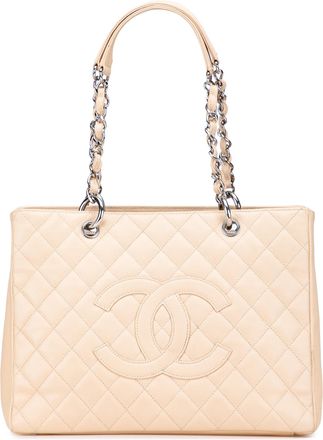 Chanel Pre-owned Womens Gst Tote Bag Quilted Leather - Nude - One Size