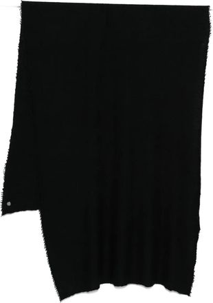 Faliero Sarti Sciarpa con bordi sfrangiati - Nero