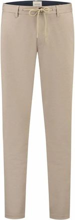 Dstrezzed Gestreepte Tapered Jogger Broek - Heren - Chinos - Beige - W31 L34 - Polyester - Broeken