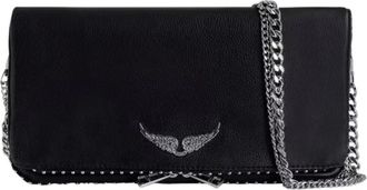 Zadig&Voltaire Cross Body Bags, female, Black, Size: ONE SIZE Rock Studs Clutch