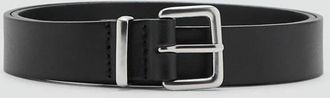 Mango Cintura pelle fibbia nero - Uomo - 100 - MANGO MAN