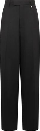 Giuseppe Di Morabito Wollen broek met zakken en elastaan - Dames - Straight fit broeken - Zwart - S - Wol - Broeken
