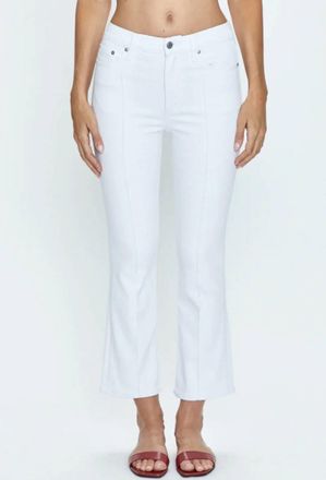 Pistola Denim Lennon High Rise Bootcut Cropped Jeans In White