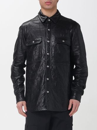 Rick Owens Overshirt Rick Owens in pelle effetto stropicciato