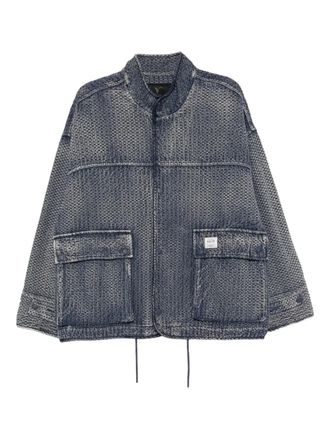 Five CM quilted denim jacket - men - Cotton/Fabric/Cellulose/Polyester - M - Blue