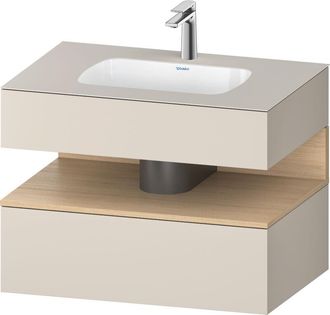 Duravit Qatego Lavabo Encastrado Con Base De Lavabo Consola, - Duravit