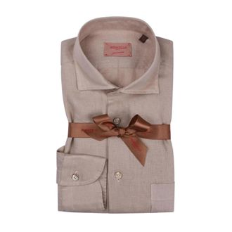 Borriello Camicia - Heren - Zakelijke Overhemden - Beige - L - Overhemden