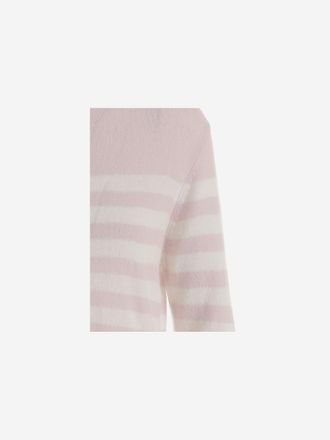 Bruno Manetti Cashmere Striped Sweater - Pink