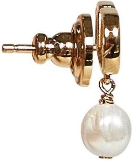 Valentino Garavani Womens Earrings Vlogo Signature Gold Brass