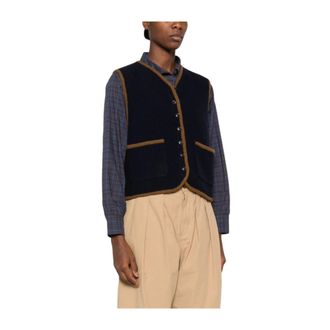 Moismont Angele Gilet No. 232 - Dames - Truien - Blauw - Maat: S Wol