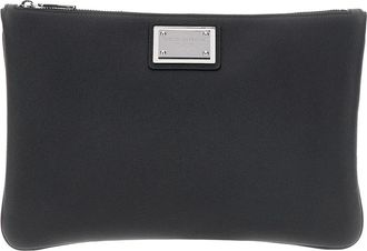 Dolce & Gabbana Stijlvolle Clutch Tas - Heren - Clutches - Zwart - ONE Size - Leer - Tassen