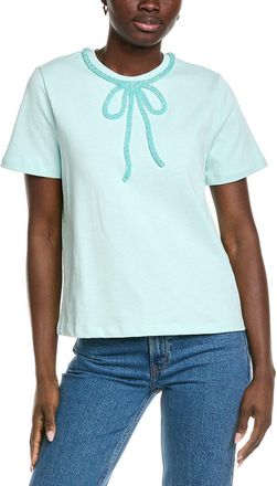 English Factory Beaded Bow T-Shirt
