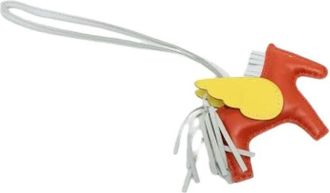Herm&egrave;s Pre-owned Rodeo Pegase bag charm - Dames - Vintage Accessoires - Oranje - ONE Size - Leer - Vintage