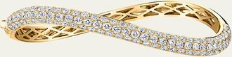 Anita Ko 18k Yellow Gold Curved Diamond Bangle