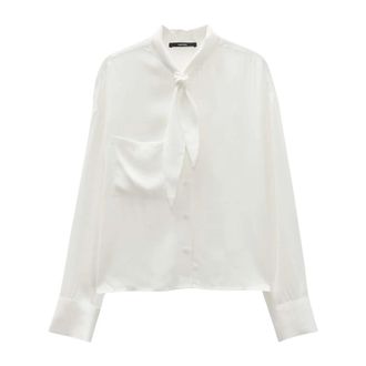 someday Zcarfa Blouse - Dames - Blouses & Shirts - Wit - Maat: L Zijde