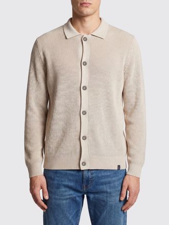 Fay Cardigan in maglia di cotone con colletto classico e chiusura a bottoni
