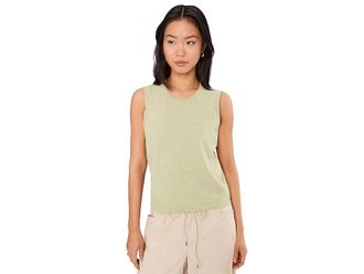 Vince Camuto Shell Tank Top Womens Clothing Lily Green : XL, Linen/Nylon/Polyester