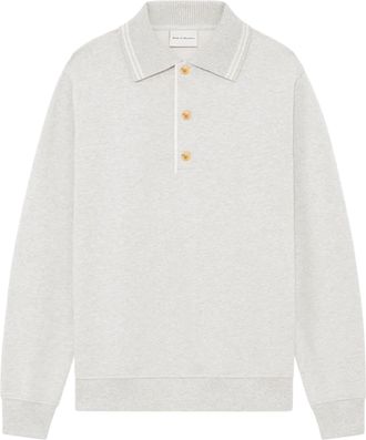 Dr&ocirc;le de Monsieur Long-Sleeve Polo Shirt in Light Grey