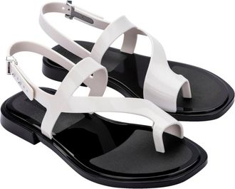 Melissa Cassie Slingback Sandal in Black/White at Nordstrom Rack, Size 10